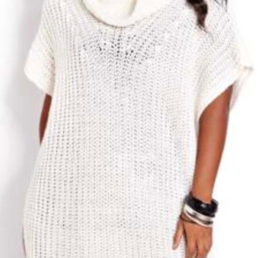 SWEATER, WOOL BLEND, COLOUR: CANVAS (White), SZ 1X/2X, SHORT DOLMAN SLEEVES,